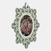 Soft Green Snowberry+Greenery Christmas Paper オーナメントカード (右)