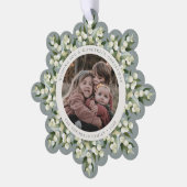 Soft Green Snowberry+Greenery Christmas Paper オーナメントカード (左)