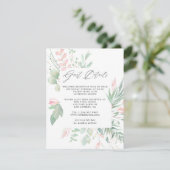 Soft Greenery Wedding Guest Information in Pastel  エンクロージャーカード (スタンド正面)