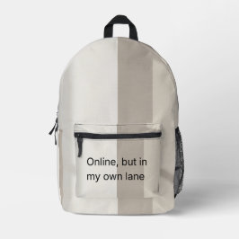 Soft greige and cloud white AI Print Cut Sew Bag プリントバックパック