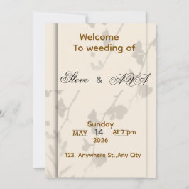 Soft Grey Elegant Wedding Invitation | Romantic &  招待状