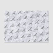 Soft Grey Gray Marble 薄葉紙 (正面)