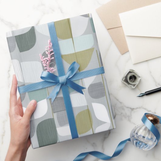 Soft Grey Sage Balance Abstract Pattern ラッピングペーパー (ギフト)