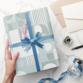 Soft Grey Sage Balance Abstract Pattern ラッピングペーパー