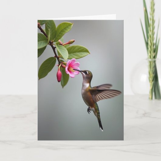 Soft Haze Bird Photo Card カード (正面)