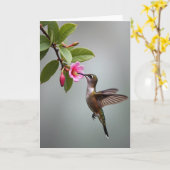 Soft Haze Bird Photo Card カード (黄色い花)