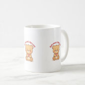 Soft Heart Big Love Cute Teddy Bear Mugs  コーヒーマグカップ (正面右)