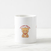 Soft Heart Big Love Cute Teddy Bear Mugs  コーヒーマグカップ (中央)