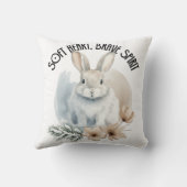 Soft Heart Brave Spirit Bunny Art クッション (裏面)