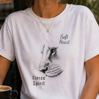 Soft Heart Fierce Spirit Female Lioness T-Shirt Tシャツ