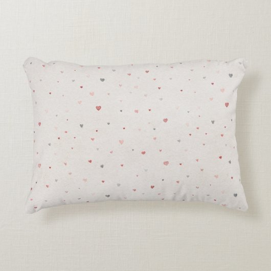 Soft Heart Pattern Accent Pillow アクセントクッション (正面)