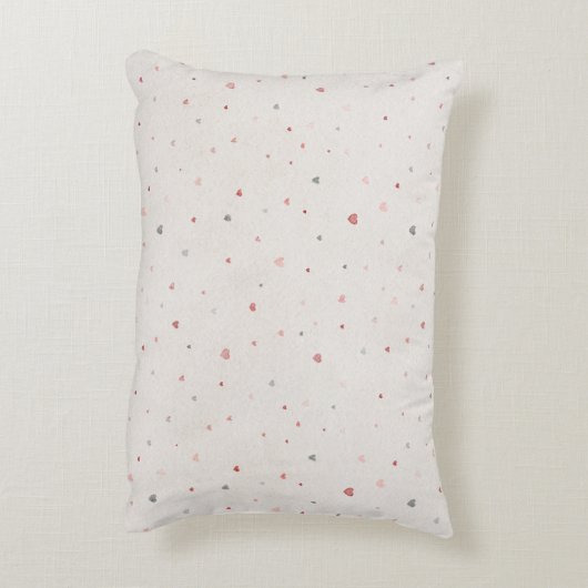 Soft Heart Pattern Accent Pillow アクセントクッション (裏面(縦))