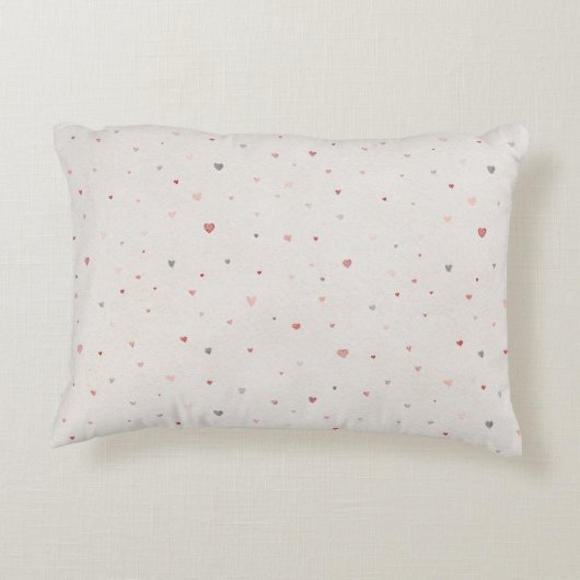 Soft Heart Pattern Accent Pillow アクセントクッション (裏面)