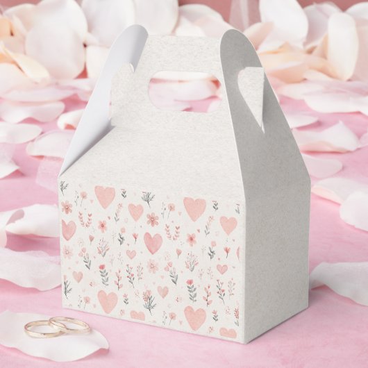 Soft Heart Pattern Favor Box フェイバーボックス (ウェディング)