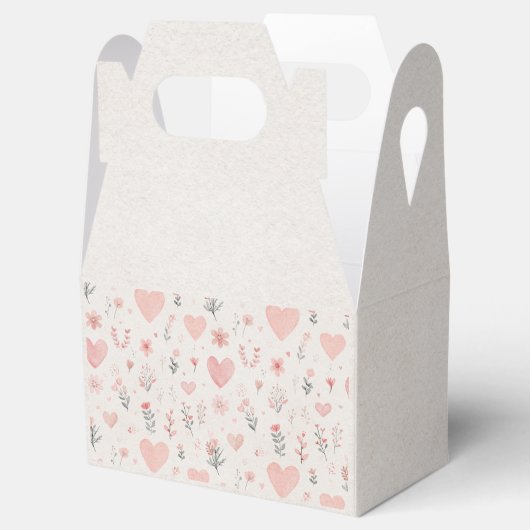 Soft Heart Pattern Favor Box フェイバーボックス (オープン)