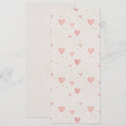 Soft Heart Pattern Invitation 招待状 (正面/裏面)