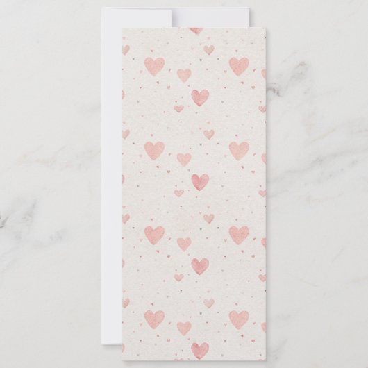 Soft Heart Pattern Invitation 招待状 (正面)