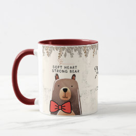 Soft Heart Strong mama bear Art マグカップ