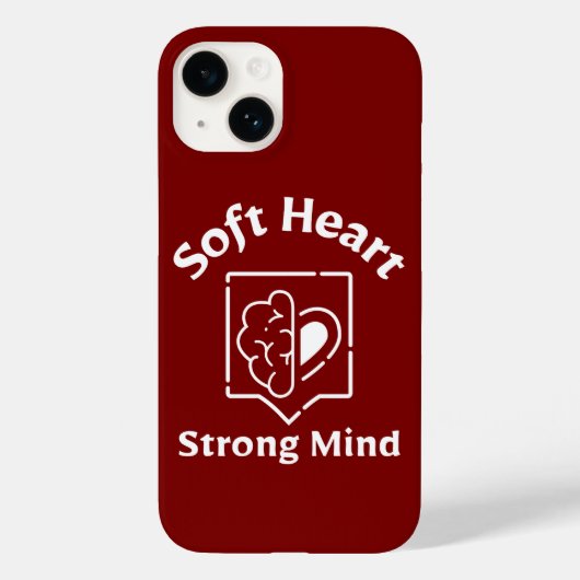 Soft Heart Strong Mind Phone Case Case-Mate iPhoneケース (裏面)