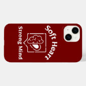 Soft Heart Strong Mind Phone Case Case-Mate iPhoneケース (裏面 (横))