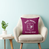 Soft Heart Strong Mind Throw Pillow クッション (椅子)