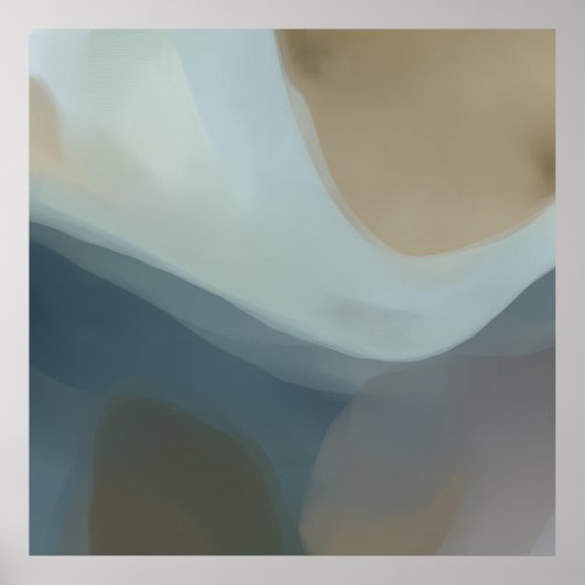 Soft Horizon Abstract Art ポスター (正面)