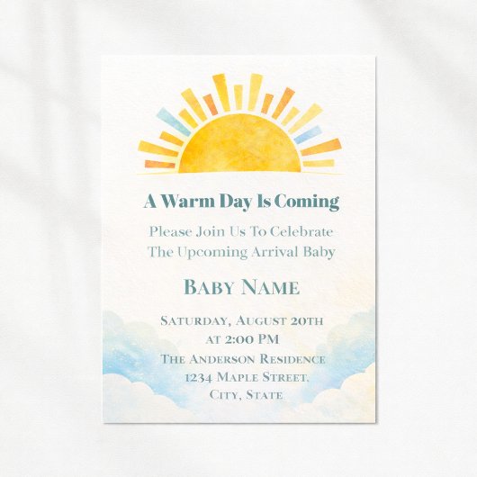 Soft Horizon Sun Glow 招待状