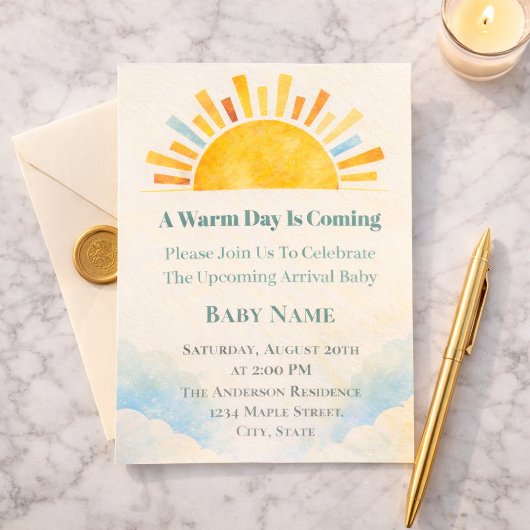 Soft Horizon Sun Glow 招待状