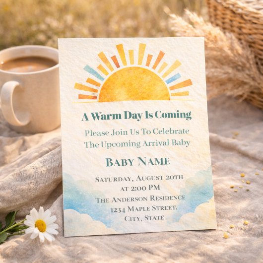 Soft Horizon Sun Glow 招待状