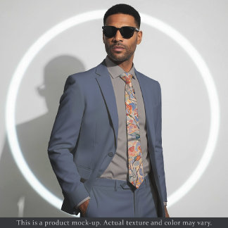 Soft Impressionist Floral Necktie ネクタイ