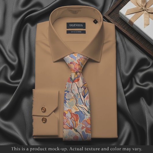 Soft Impressionist Floral Necktie ネクタイ