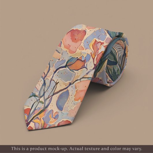 Soft Impressionist Floral Necktie ネクタイ