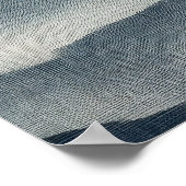 Soft Indigo Abstract Terrain Wall Art ポスター (角)