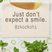 Soft Inside: Iron T Pineapple Cake Funny Quote Art キッチンタオル (折り畳み)