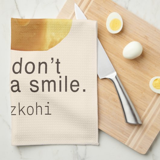 Soft Inside: Iron T Pineapple Cake Funny Quote Art キッチンタオル (四つ折り)