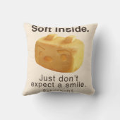 Soft Inside: Iron T Pineapple Cake Funny Quote Art クッション (裏面)