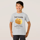 Soft Inside: Iron T Pineapple Cake Funny Quote Art Tシャツ (正面フル)