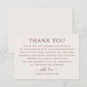 Soft Ivory Wedding | Minimalist Clean Neutral サンキューカード (正面/裏面)