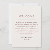 Soft Ivory Wedding Timeline | Elegant Itinerary 招待状 (正面)