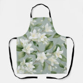 Soft Jasmine Floral Elegance エプロン (正面)