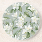 Soft Jasmine Floral Elegance  コースター (正面)
