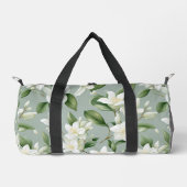 Soft Jasmine Floral Elegance ダッフルバッグ (正面)