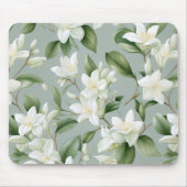 Soft Jasmine Floral Elegance  マウスパッド (正面)