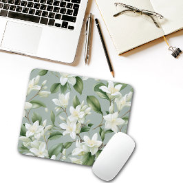 Soft Jasmine Floral Elegance  マウスパッド