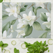 Soft Jasmine Floral Elegance Accent キッチンタオル (折り畳み)