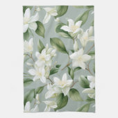 Soft Jasmine Floral Elegance Accent キッチンタオル (縦)