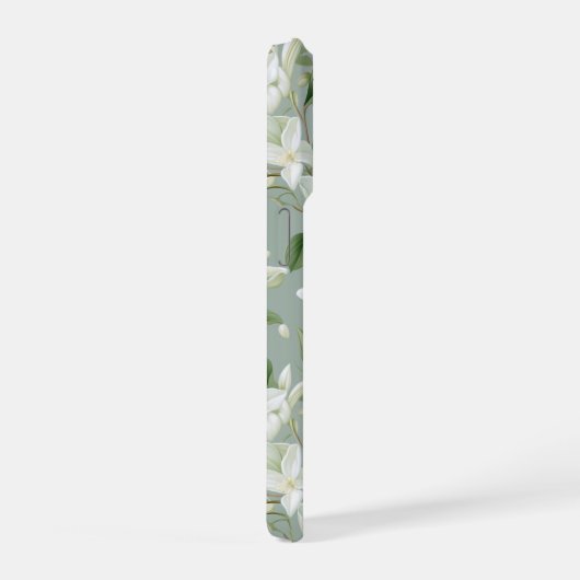 Soft Jasmine Floral Elegance iPhoneケース (右側面)