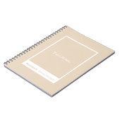 Soft Khaki/Beige Block Quote Classic ノートブック (左側)