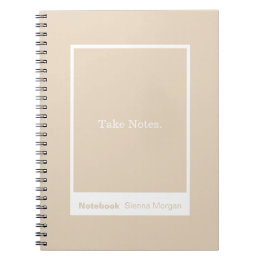 Soft Khaki/Beige Block Quote Classic ノートブック