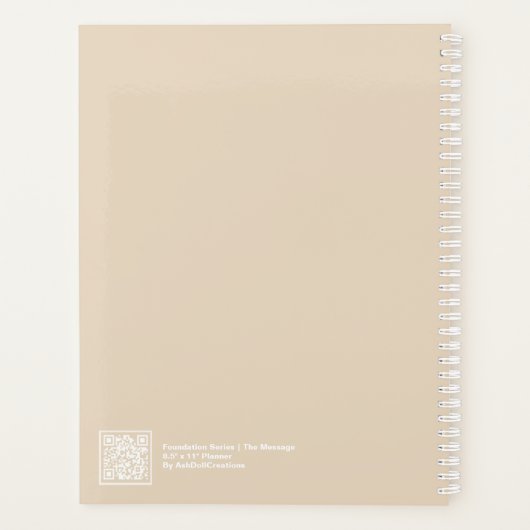 Soft Khaki/Beige Block Quote | Fully Customizable プランナー手帳 (裏面)